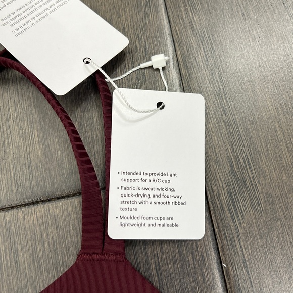Lululemon Like a Cloud Ribbed Longline Bra *Light Support, B/C Cup Garnet - Picture 6 of 10